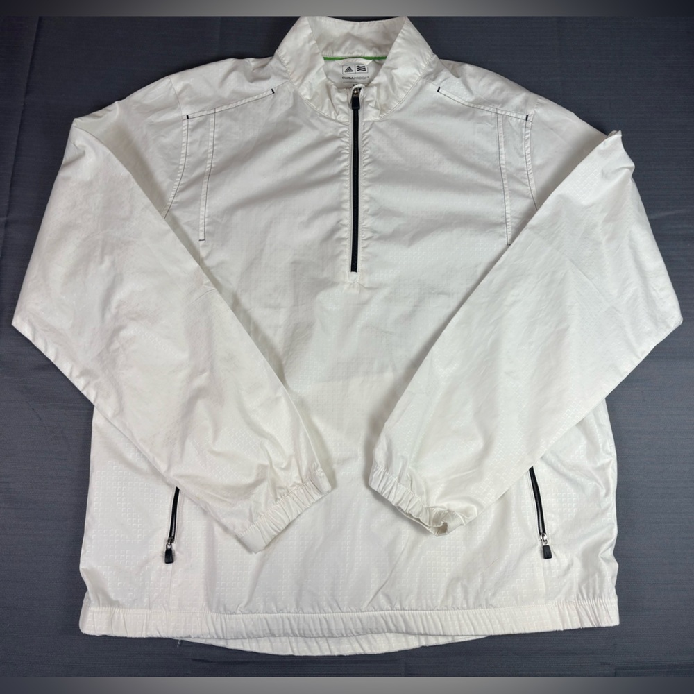 Adidas ClimaProof Men’s Golf Wind Jacket – White – Size Medium